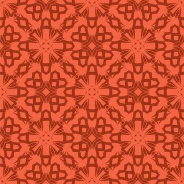 Red Ornamental Seamless Line Pattern Illustrazione stock