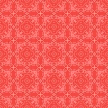Red Ornamental Seamless Line Pattern Illustrazione stock