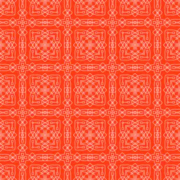 Red Ornamental Seamless Line Pattern Stock Illustration