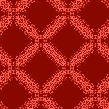 Red Ornamental Seamless Pattern. Endless Texture. Oriental Geometric Ornament Illustrazione stock