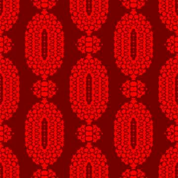 Red Ornamental Seamless Pattern. Endless Texture. Oriental Geometric Ornament Stock Illustration