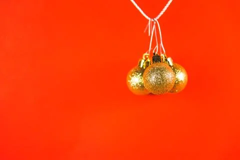 Red ornaments on red background. Stock Photos