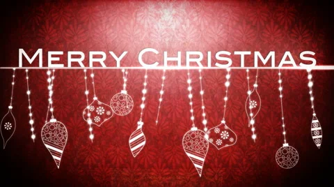 Red Ornaments Title Stock Footage 50778508