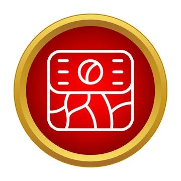 Red outline badge icon with network pattern イラスト素材
