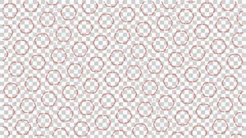Red Outline Polka Dot Seamless Pattern Stock Illustration
