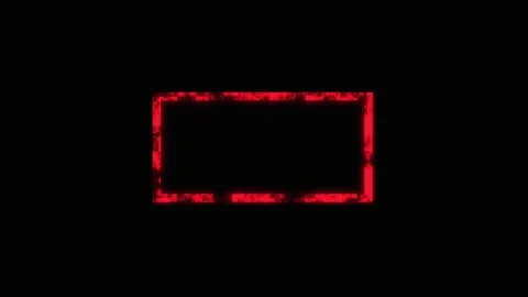 Red Outline Rectangles In Sequence Against Black Background With Subtle Gli.. Stock Footage 341697186
