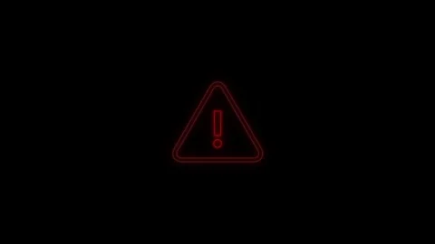 Red Outline Triangle Icon Stock Footage 333154107