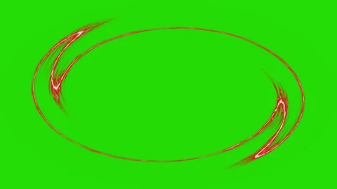 Red Oval Frame on Green Screen Stock Footage 284405058