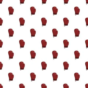 Red oven mitts forming kitchen tool pattern Stock-Illustration