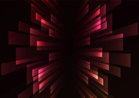 Red overlap stripe rush in dark background Stock Illustration