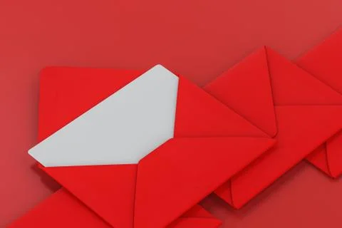 Red package with red background, festive theme, 3d rendering Stock Illustration