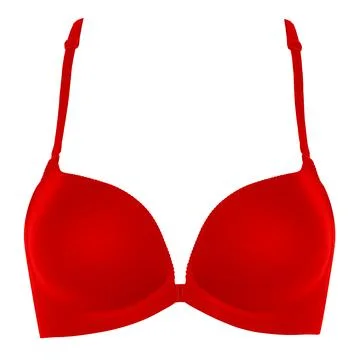 Red Padded Bra with Adjustable Straps Stock Photos