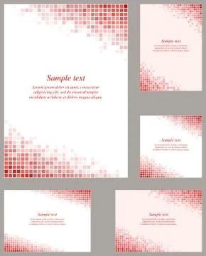 Red page corner design template Ilustração Stock