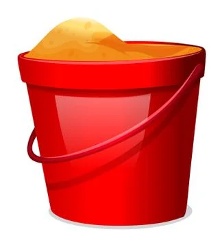 A red pail Stock Illustration