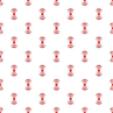 Red pain point wave pattern background seamless イラスト素材
