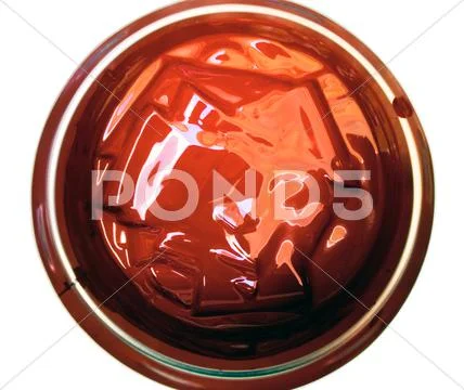 Red paint in bank Stock Photos