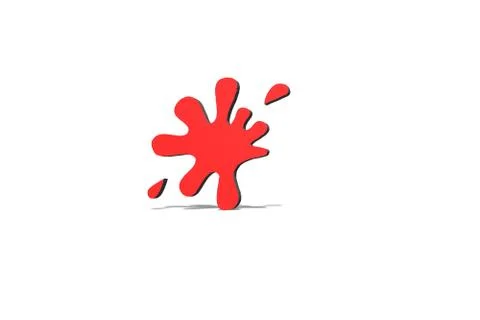 Red paint blob or splash Stock Illustration
