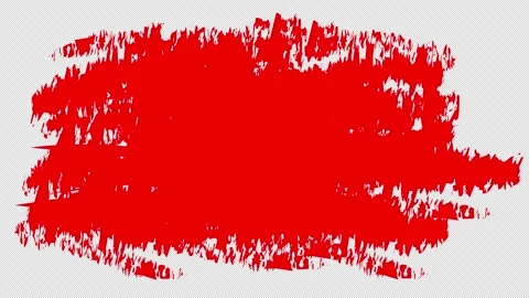 Red paint brush animation with alpha channel. Stock Footage 138280994