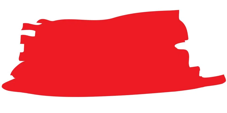 Red Paint Brush Stroke Stock Illustration