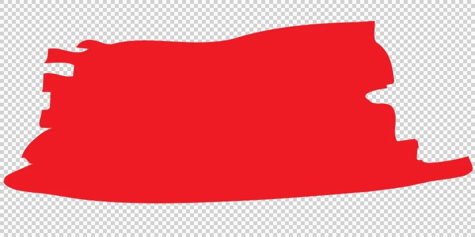 Red Paint Brush Stroke Illustrazione stock