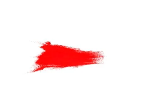 Red paint brush on white background. Art brush for draw Stock Illustration