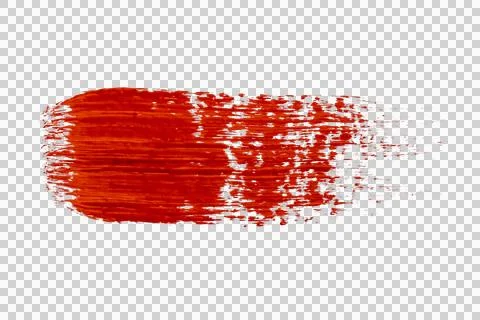 Red paint brushstroke texture isolated on white background surface Stock Photos