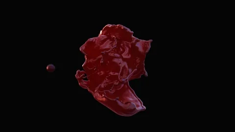 Red paint colliding in slow motion Stock Footage 88476132