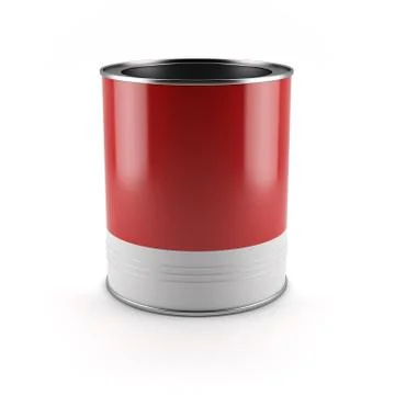 Red paint container Illustrazione stock