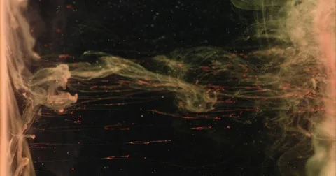 Red paint on the dark background Stock Footage 79861441