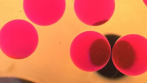 Red Paint dots in Liquid Stock Footage 125552529