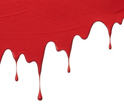 Red paint drips Stock Photos