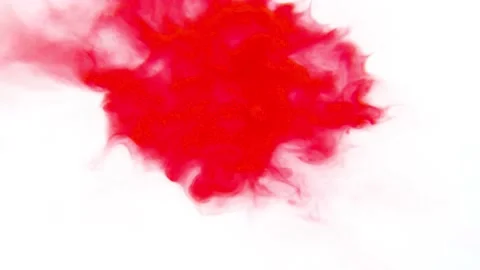Red paint drips into the water 動画素材 180567359