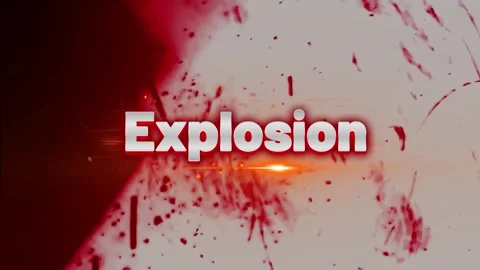 Red paint explosion splashing against a white background with dynamic motion Stock Footage 345779714