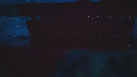 Red paint flows down Stock Footage 81699948