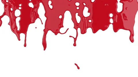 Red paint flows down Stock Footage
