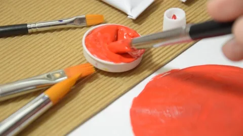 Red paint Stock Footage 45171694