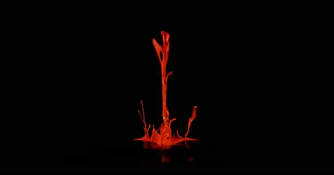Red paint in motion in 4K - C Stock Footage 59919120