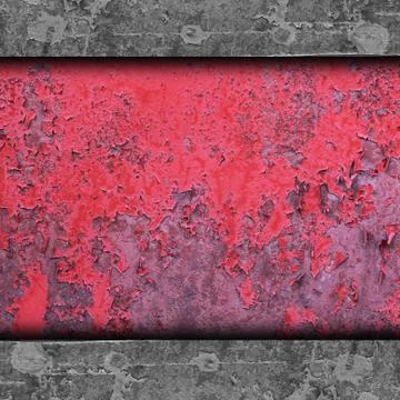 Red, paint, old rusty iron background wall grunge fabric abstrac Stock Illustration