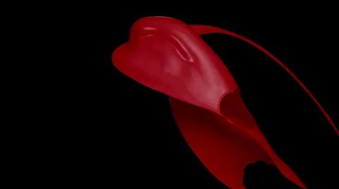 Red paint splash in the air, Slow Motion Stock Footage 25905350
