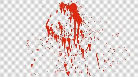 Red paint splash with alpha channel Stock Footage 210547001