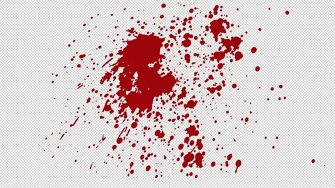 Red paint splash with alpha  Video stock 210539014