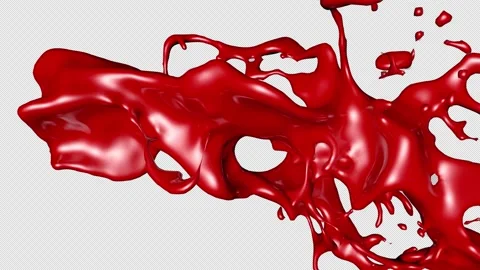 Red Paint Splash Stock Footage 157375003