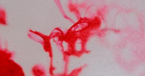 Red paint splash glitter texture smoke water fog Stock Illustration