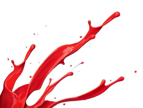 Red paint splash Stock Photos