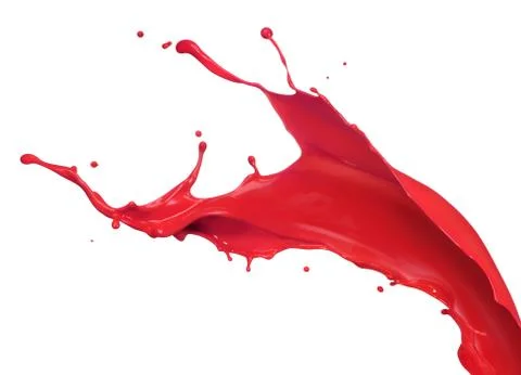 Red paint splash Stock Photos