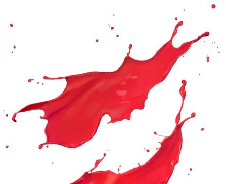 Red paint splash Stock Photos