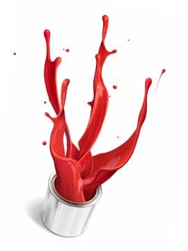 Red paint splash Stock Photos