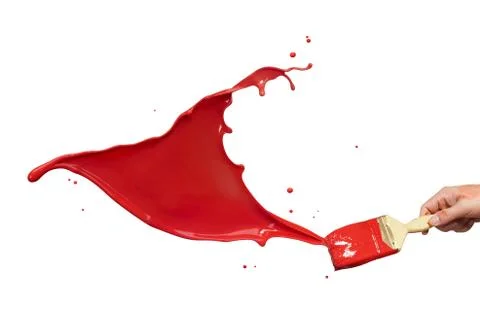 Red paint splash Stock Photos
