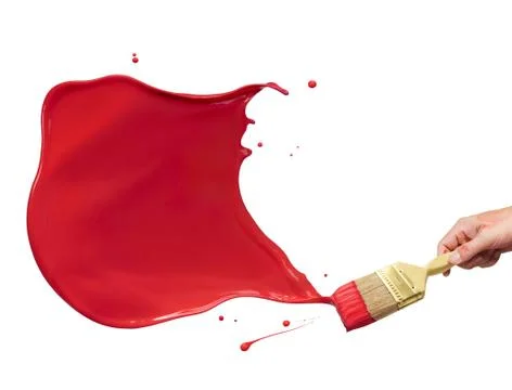 Red paint splash Stock Photos
