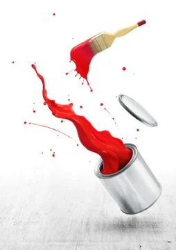 Red paint splash Stock Photos
